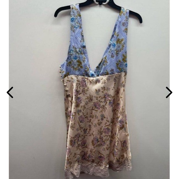 Nwt Free People revolve Rose Slip dress boho floral party spring formal satin - Picture 7 of 8